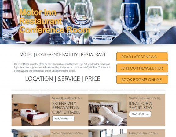 Reef Motor Inn Batemans Bay - webdesign, hosting and social media management by 8WEB