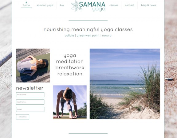 Samana Yoga, yoga Callala Nowra Jervis Bay - responsive webdesign by 8WEB