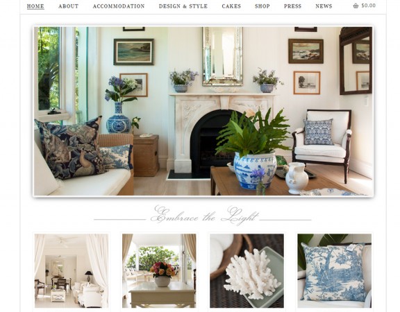 webdesign for holiday accommodation with professional photography