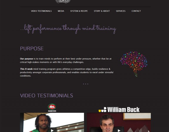 8WEB portfolio, Out of Your Mind, website created for a Sydney corporate mind training company