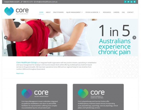 8WEB created website for Brisbane pysiotherapy company