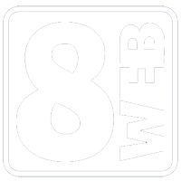 8web footer logo white